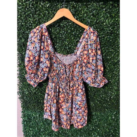 Free People Show Me Love Linen Blend Romper Size Small - Picture 3 of 8